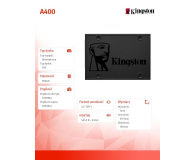 Kingston 960GB 2,5" SATA SSD A400 - 455130 - zdjęcie 2